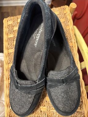 Sz8 Grasshoppers Black/gray Slip-On Flats